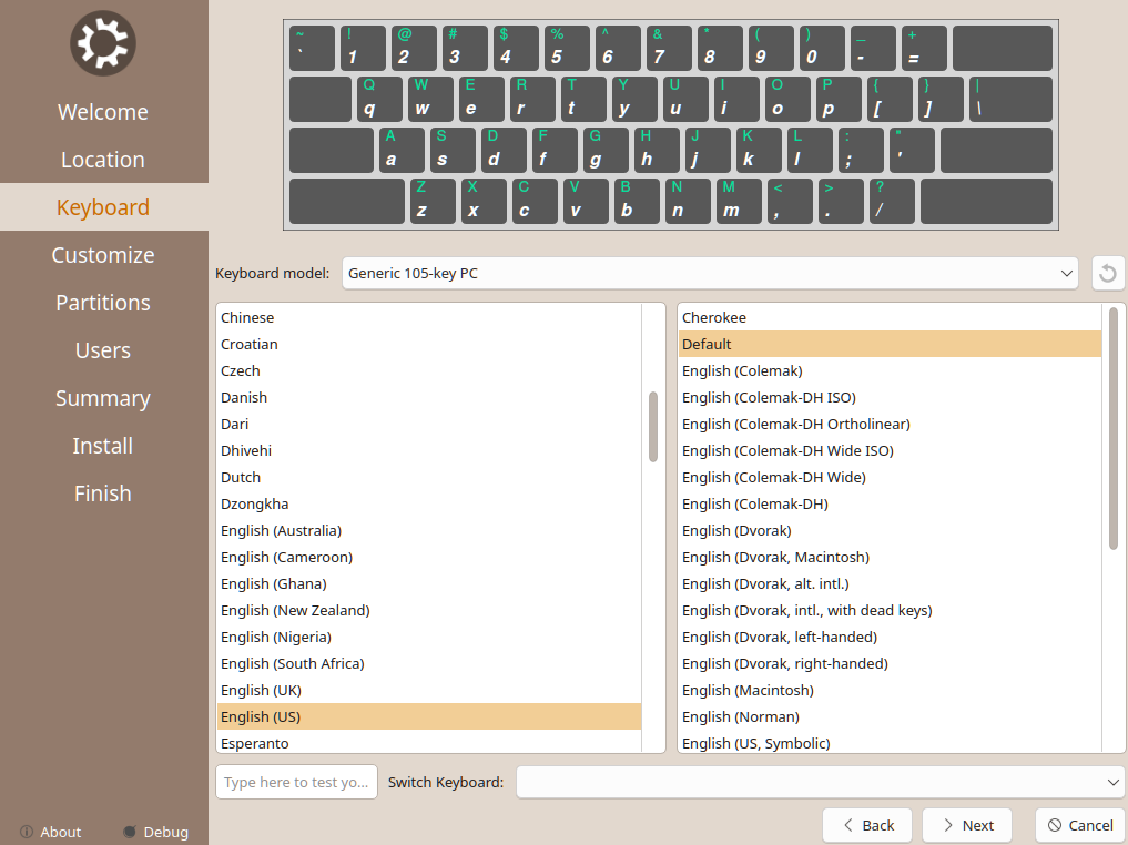 Настройка клавиатуры в Kubuntu Linux