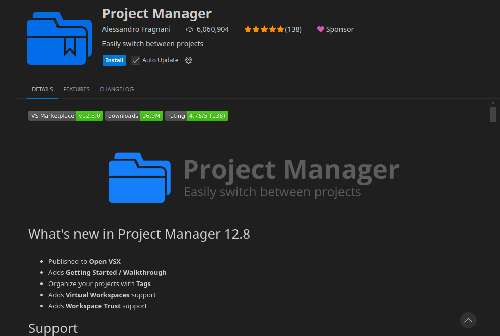 Управление проектами в VsCode
