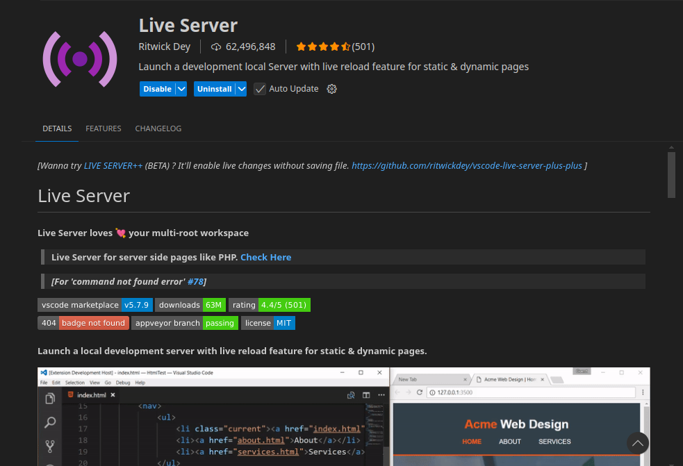 Разработка и тестирование HTML статических страниц.