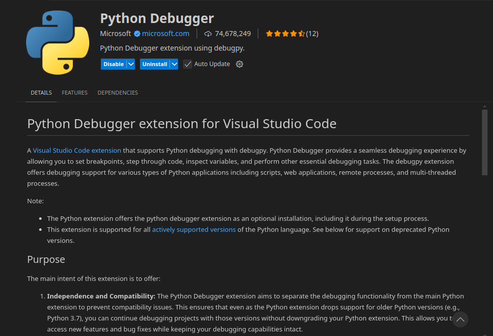 Отладчик для Python.
