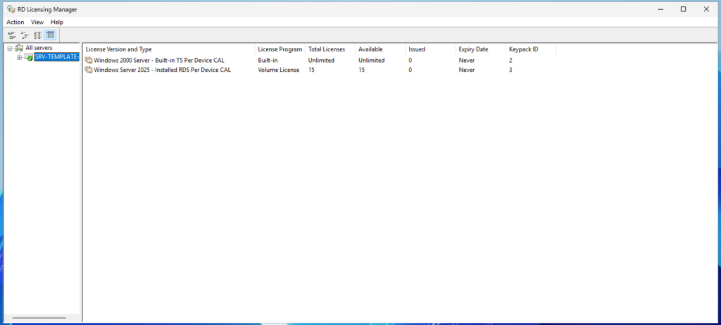 Проверяем, что лицензии активированы.