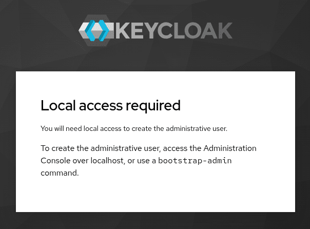 Тестовый запуск Keycloack