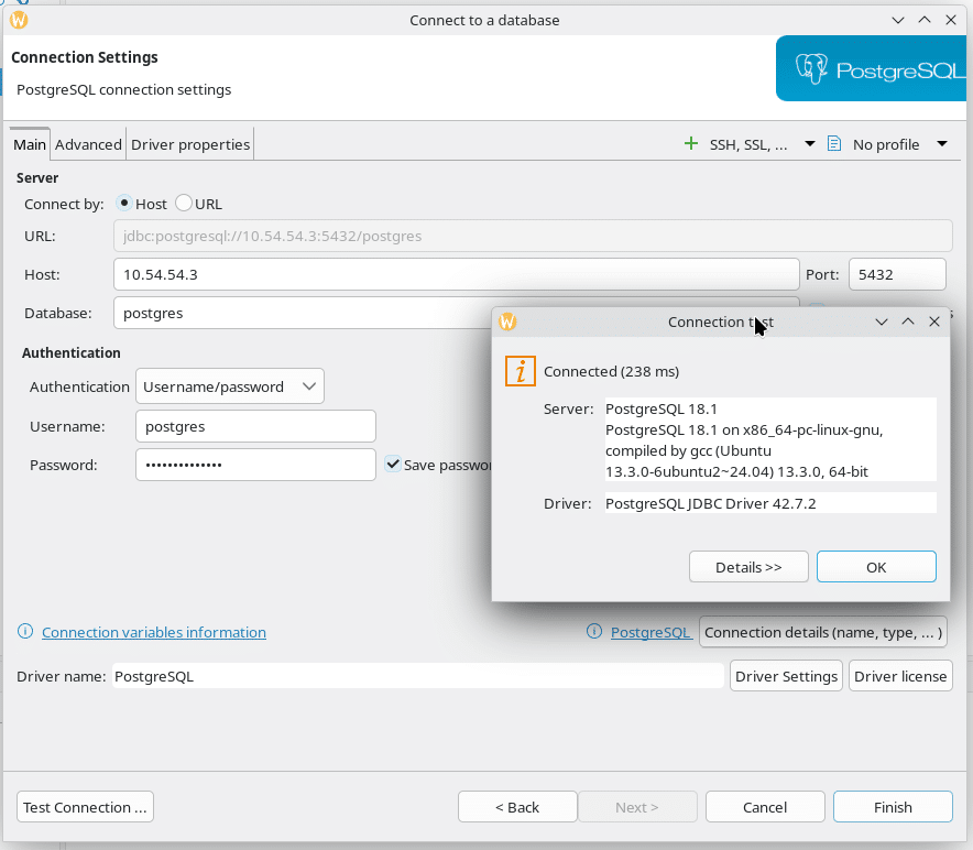 Настройка подключения к базе 1С при помощи DBbeaver