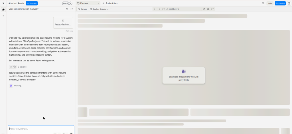 Работа по созданию сайта началась.