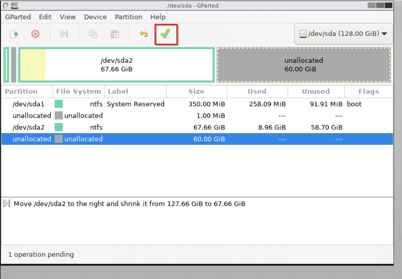 Выбираем режим Apply