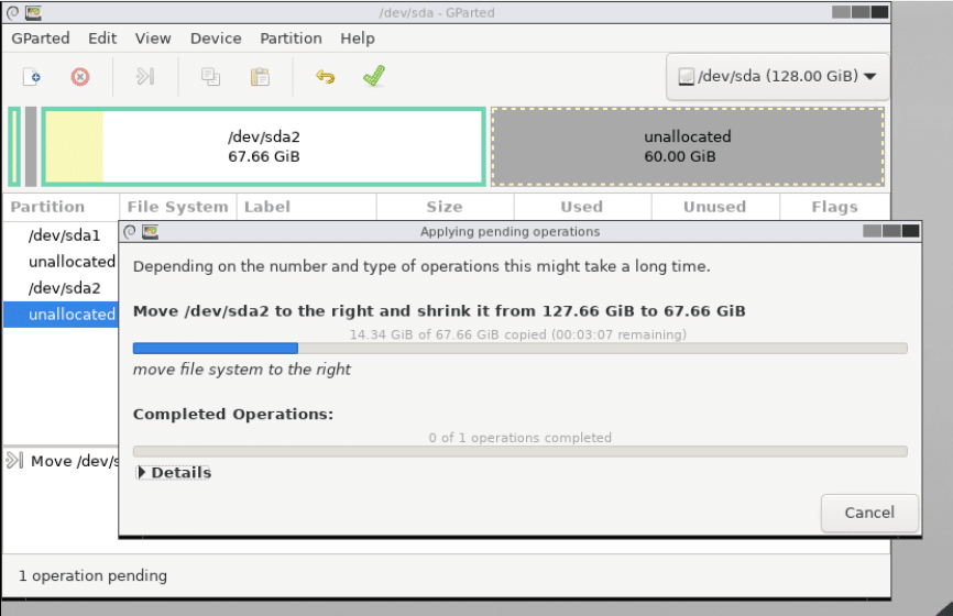 Ожидаем завершния операций преобразования.